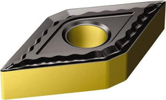 Sandvik Coromant - DNMG433 QM Grade 4315 Carbide Turning Insert - TiCN/AI2O3/TiN Finish, 55° Diamond, 1/2" Inscr Circle, 3/16" Thick, 3/64" Corner Radius - Benchmark Tooling