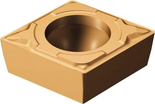 Sandvik Coromant - CCMT32.52 MF Grade 1115 Carbide Turning Insert - TiAlN/AlCr2O3 Finish, 80° Diamond, 3/8" Inscr Circle, 5/32" Thick, 1/32" Corner Radius - Benchmark Tooling