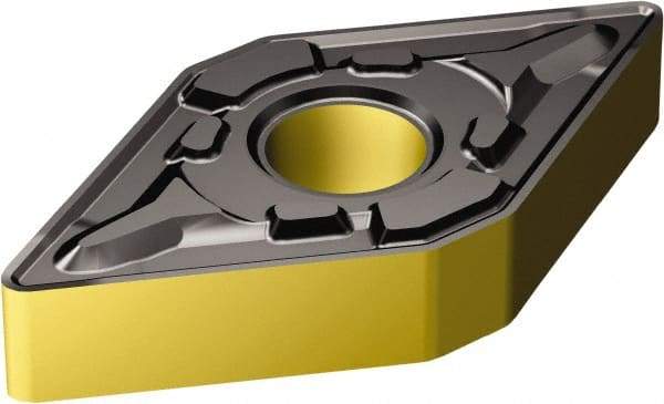 Sandvik Coromant - DNMG542 PR Grade 4335 Carbide Turning Insert - TiCN/AI2O3/TiN Finish, 55° Diamond, 5/8" Inscr Circle, 1/4" Thick, 1/32" Corner Radius - Benchmark Tooling