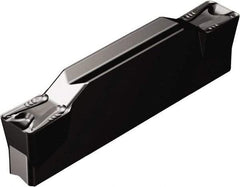 Sandvik Coromant - K2N123x2 TM Grade 3115, 6mm Cutting Width Carbide Grooving Insert - 23mm Max Depth of Cut, Neutral, 0.8mm Corner Radius, TiCN/Al2O3 Finish - Benchmark Tooling