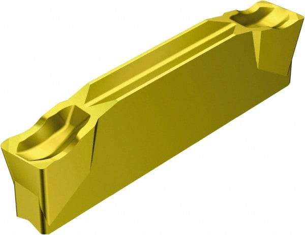Sandvik Coromant - R123J2J CR 2135 Grade, 0.1969" Cutting Width, Carbide Cutoff Insert - 5° Right Hand Lead Angle, 0.0156" Cnr Rad, TiCN/Al2O3/TiN Coated - Benchmark Tooling