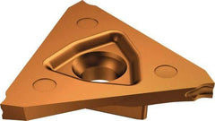 Sandvik Coromant - N123T3T CM 1125 Grade, 0.0394" Cutting Width, Carbide Cutoff Insert - 0° Neutral Lead Angle, 0.0039" Cnr Rad, TiAlN Coated - Benchmark Tooling