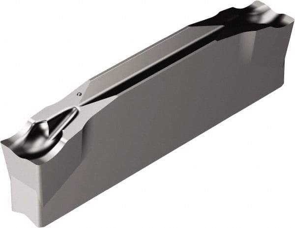 Sandvik Coromant - N123x2F CM 1105 Grade, 0.0984" Cutting Width, Carbide Cutoff Insert - 0° Neutral Lead Angle, 0.0079" Cnr Rad, TiAlN Coated - Benchmark Tooling