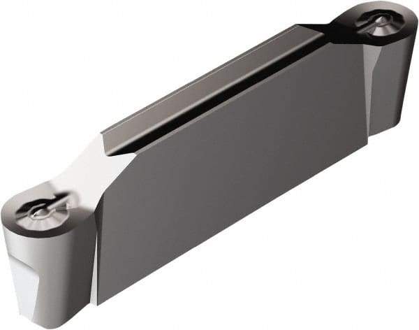 Sandvik Coromant - F2N123x2 RO 3mm Cutting Width Carbide Grooving Insert - 18.7mm Max Depth of Cut, Neutral, 1.5mm Corner Radius, TiAlN Finish - Benchmark Tooling