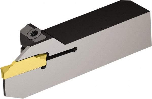 Sandvik Coromant - QS-R/LF123..B, Internal or External, Left Hand, 17.02mm Max Depth of Cut, Indexable Grooving Tool Holder - N123D2-0150-0002-CM Insert Compatibility, 15.88mm Shank Height, 15.88mm Shank Width, 70mm OAL - Benchmark Tooling