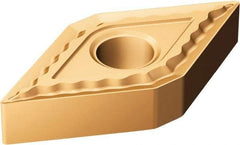 Sandvik Coromant - DNMG332 QM Grade 1115 Carbide Turning Insert - TiAlN/AlCr2O3 Finish, 55° Parallelogram, 3/8" Inscr Circle, 3/16" Thick, 1/32" Corner Radius - Benchmark Tooling