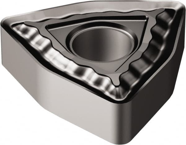 Sandvik Coromant - WNMG431 QM Grade 1105 Carbide Turning Insert - TiAlN Finish, 80° Trigon, 1/2" Inscr Circle, 3/16" Thick, 1/64" Corner Radius - Benchmark Tooling