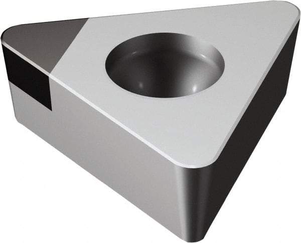 Sandvik Coromant - TCMW222 FP Grade CD10 Carbide Turning Insert - Uncoated, 60° Triangle, 1/4" Inscr Circle, 1/8" Thick, 1/32" Corner Radius - Benchmark Tooling