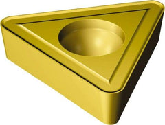 Sandvik Coromant - TCMT32.51 UR Grade 235 Carbide Turning Insert - TiCN/TiN Finish, 60° Triangle, 3/8" Inscr Circle, 5/32" Thick, 1/64" Corner Radius - Benchmark Tooling