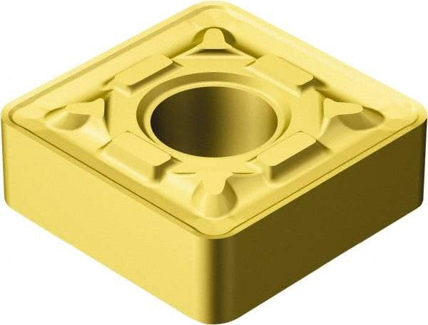 Sandvik Coromant - SNMG646 MR Grade 2035 Carbide Turning Insert - TiAlN/TiN Finish, 90° Square, 3/4" Inscr Circle, 1/4" Thick, 3/32" Corner Radius - Benchmark Tooling