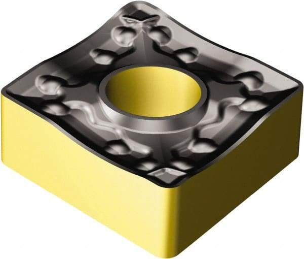 Sandvik Coromant - CNMM643 PR Grade 4305 Carbide Turning Insert - TiCN/Al2O3/TiN Finish, 80° Diamond, 3/4" Inscr Circle, 1/4" Thick, 3/64" Corner Radius - Benchmark Tooling