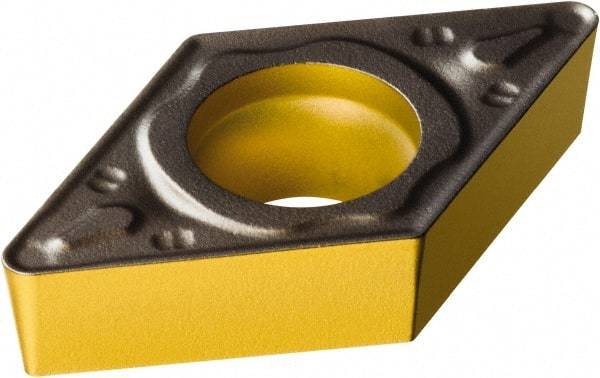 Sandvik Coromant - DCMT32.52 PR Grade 4305 Carbide Turning Insert - TiCN/Al2O3/TiN Finish, 55° Diamond, 3/8" Inscr Circle, 5/32" Thick, 1/32" Corner Radius - Benchmark Tooling