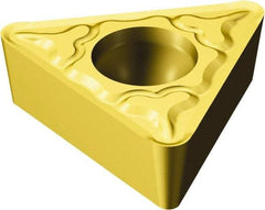 Sandvik Coromant - TCMT1.81.51 KM Grade 3005 Carbide Turning Insert - TiCN/Al2O3/TiN Finish, 60° Triangle, 7/32" Inscr Circle, 3/32" Thick, 1/64" Corner Radius - Benchmark Tooling