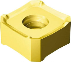 Sandvik Coromant - 345R13T5 MM Grade S40T Carbide Milling Insert - TiCN/Al2O3/TiN Finish, 5.95mm Thick, 13mm Inscribed Circle, 0.8mm Corner Radius - Benchmark Tooling