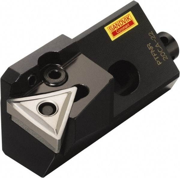 Sandvik Coromant - Series T-Max P, Left Hand, PTFNR/L..CA Toolholder Compatibility, TNMG 22 04 08, TNMG 432 Insert Compatibility, Indexable Turning Cartridge - Lever Holding Method, 70mm OAL x 30mm OAW x 20mm OAH - Benchmark Tooling