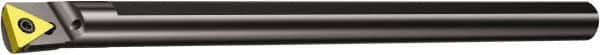 Sandvik Coromant - 16mm Min Bore Diam, 8" OAL, 1/2" Shank Diam, E-STFC Indexable Boring Bar - TCMT 1.81.51 Insert, Screw Clamping Holding Method - Benchmark Tooling