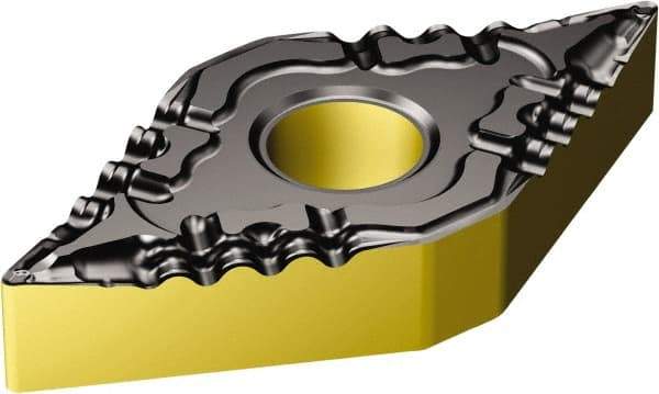 Sandvik Coromant - DNMG331 PF Grade 1515 Carbide Turning Insert - TiCN/AI2O3/TiN Finish, 55° Diamond, 3/8" Inscr Circle, 3/16" Thick, 1/64" Corner Radius - Benchmark Tooling