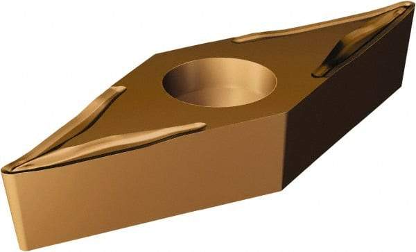 Sandvik Coromant - VBMT332 UM Grade 1125 Carbide Turning Insert - TiAlN/AlCr2O3 Finish, 35° Diamond, 3/8" Inscr Circle, 3/16" Thick, 1/32" Corner Radius - Benchmark Tooling