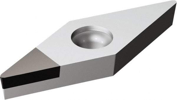 Sandvik Coromant - VCMW333 FP Grade CD10 Carbide Turning Insert - Uncoated, 35° Diamond, 3/8" Inscr Circle, 3/16" Thick, 3/64" Corner Radius - Benchmark Tooling