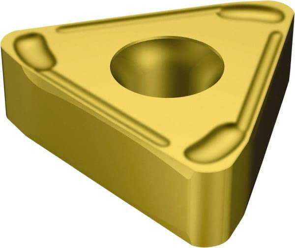 Sandvik Coromant - TNMX330931 MF Grade 2015 Carbide Turning Insert - TiCN/AI2O3/TiN Finish, 60° Triangle, 3/4" Inscr Circle, 3/8" Thick, 1/16" Corner Radius - Benchmark Tooling