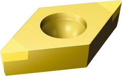 Sandvik Coromant - DCGW32.52 Grade 7015 CBN Turning Insert - TiN Finish, 55° Diamond, 3/8" Inscr Circle, 5/32" Thick, 1/32" Corner Radius - Benchmark Tooling