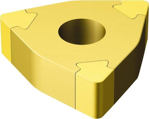 Sandvik Coromant - WNGA432 WH Grade 7015 CBN Turning Insert - TiN Finish, 80° Trigon, 1/2" Inscr Circle, 3/16" Thick, 1/32" Corner Radius - Benchmark Tooling