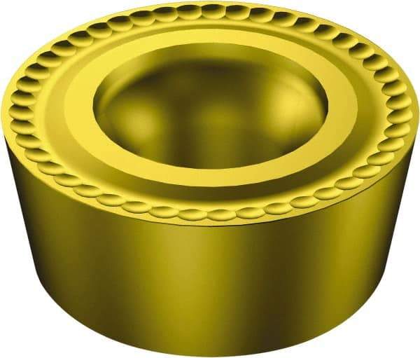 Sandvik Coromant - RCMT64 Grade 235 Carbide Turning Insert - TiCN/TiN Finish, Round, 3/4" Inscr Circle, 1/4" Thick - Benchmark Tooling