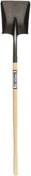 SEYMOUR-MIDWEST - 11-1/2" High x 8-3/4" Wide Square Steel Shovel - 42" Long Wood Straight Handle, Rolled - Benchmark Tooling