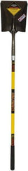 SEYMOUR-MIDWEST - 11-1/2" High x 9" Wide Square Steel Shovel - 48" Long Fiberglass Straight Handle, Front Turned - Benchmark Tooling