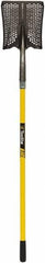 SEYMOUR-MIDWEST - 11-1/2" High x 9" Wide Square Steel Shovel - 48" Long Fiberglass Straight Handle, Front Turned - Benchmark Tooling