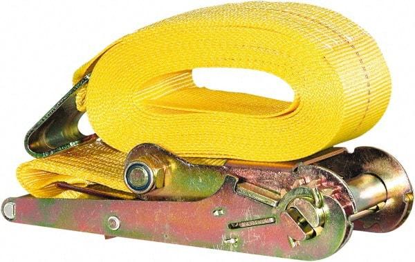 Buyers Products - 27' Long x 3" Wide, 15,000 Lb Basket Capacity, Nylon Web Sling - Yellow - Benchmark Tooling