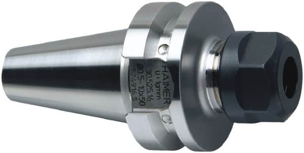 HAIMER - 0.02" to 0.39" Capacity, 3.54" Projection, BT30 Taper Shank, ER16 Collet Chuck - 0.0001" TIR - Exact Industrial Supply