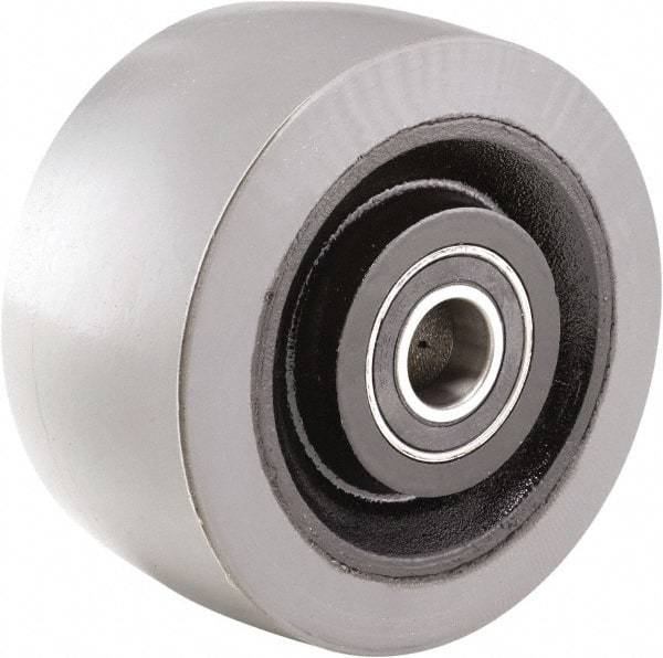 Hamilton - 6 Inch Diameter x 3 Inch Wide, Polyurethane on Cast Iron Caster Wheel - 3,000 Lb. Capacity, 3-1/2 Inch Hub Length, 3/4 Inch Axle Diameter, Tapered Roller Bearing - Benchmark Tooling