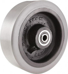 Hamilton - 10 Inch Diameter x 4 Inch Wide, Polyurethane on Cast Iron Caster Wheel - 5,000 Lb. Capacity, 3-1/2 Inch Hub Length, 1 Inch Axle Diameter, Sealed Precision Ball Bearing - Benchmark Tooling