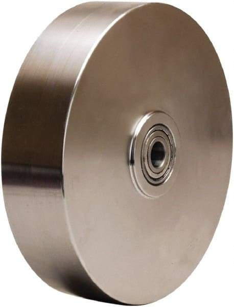 Hamilton - 8 Inch Diameter x 2 Inch Wide, Stainless Steel Caster Wheel - 1,000 Lb. Capacity, 2-1/4 Inch Hub Length, 3/4 Inch Axle Diameter, Delrin Bearing - Benchmark Tooling