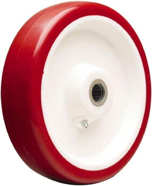 Hamilton - 8 Inch Diameter x 2 Inch Wide, Polyurethane on Polypropylene Caster Wheel - 1,200 Lb. Capacity, 2-3/16 Inch Hub Length, 3/4 Inch Axle Diameter, Straight Roller Bearing - Benchmark Tooling