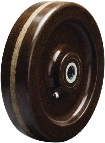 Hamilton - 8 Inch Diameter x 2 Inch Wide, Phenolic Caster Wheel - 1,400 Lb. Capacity, 2-3/16 Inch Hub Length, 1/2 Inch Axle Diameter, Straight Roller Bearing - Benchmark Tooling