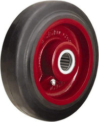 Hamilton - 7 Inch Diameter x 2 Inch Wide, Rubber on Cast Iron Caster Wheel - 450 Lb. Capacity, 2-1/4 Inch Hub Length, 3/4 Inch Axle Diameter, Straight Roller Bearing - Benchmark Tooling