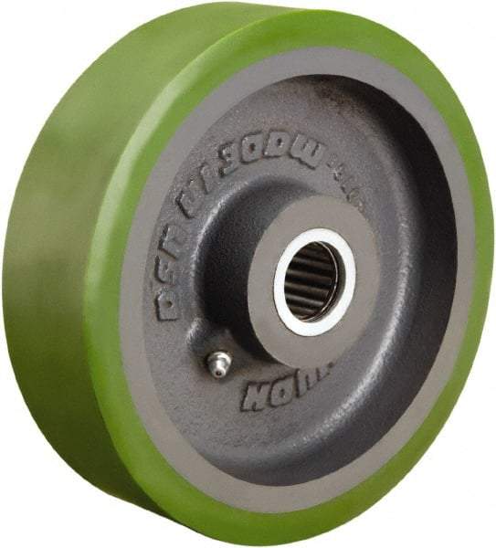 Hamilton - 7 Inch Diameter x 2 Inch Wide, Polyurethane on Cast Iron Caster Wheel - 1,400 Lb. Capacity, 2-1/4 Inch Hub Length, 5/8 Inch Axle Diameter, Straight Roller Bearing - Benchmark Tooling