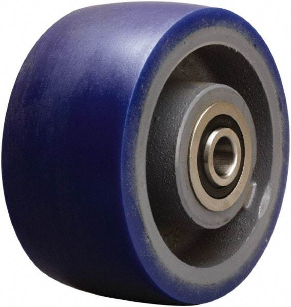 Hamilton - 6 Inch Diameter x 3 Inch Wide, Polyurethane on Cast Iron Caster Wheel - 2,450 Lb. Capacity, 3-1/2 Inch Hub Length, 3/4 Inch Axle Diameter, Tapered Roller Bearing - Benchmark Tooling