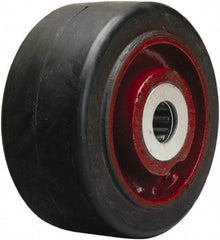 Hamilton - 6 Inch Diameter x 3 Inch Wide, Rubber on Cast Iron Caster Wheel - 680 Lb. Capacity, 3-1/4 Inch Hub Length, 1-1/4 Inch Axle Diameter, Straight Roller Bearing - Benchmark Tooling