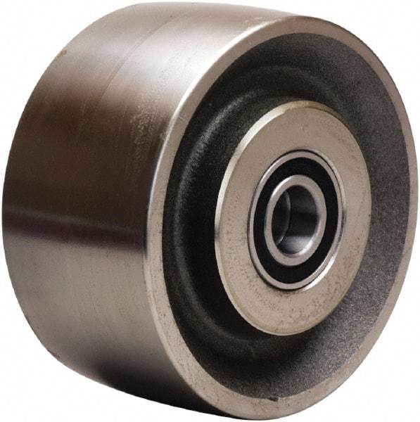 Hamilton - 6 Inch Diameter x 3 Inch Wide, Forged Steel Caster Wheel - 12,000 Lb. Capacity, 3-1/4 Inch Hub Length, 3/4 Inch Axle Diameter, Precision Ball Bearing - Benchmark Tooling