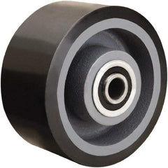 Hamilton - 6 Inch Diameter x 3 Inch Wide, Polyurethane on Cast Iron Caster Wheel - 2,860 Lb. Capacity, 3-1/4 Inch Hub Length, 1 Inch Axle Diameter, Tapered Roller Bearing - Benchmark Tooling