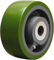 Hamilton - 6 Inch Diameter x 2-1/2 Inch Wide, Polyurethane on Cast Iron Caster Wheel - 1,600 Lb. Capacity, 3-1/4 Inch Hub Length, 1-1/4 Inch Axle Diameter, Straight Roller Bearing - Benchmark Tooling