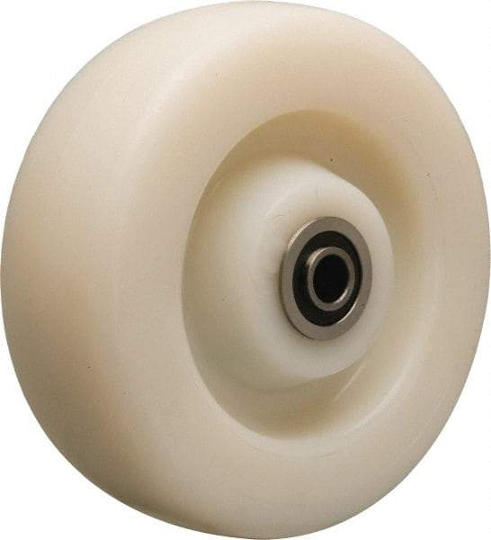 Hamilton - 6 Inch Diameter x 2 Inch Wide, Nylon Caster Wheel - 1,000 Lb. Capacity, 2-3/16 Inch Hub Length, 1/2 Inch Axle Diameter, Sealed Precision Ball Bearing - Benchmark Tooling