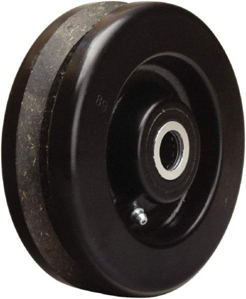 Hamilton - 6 Inch Diameter x 2 Inch Wide, Phenolic Caster Wheel - 750 Lb. Capacity, 2-3/16 Inch Hub Length, 3/4 Inch Axle Diameter, Straight Roller Bearing - Benchmark Tooling
