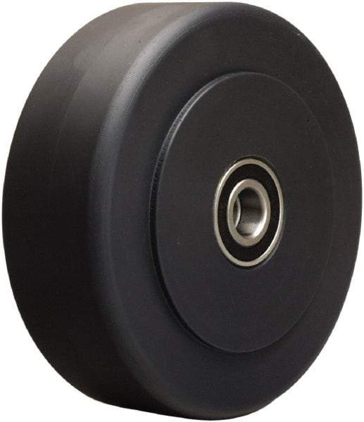 Hamilton - 6 Inch Diameter x 2 Inch Wide, Nylon Caster Wheel - 2,300 Lb. Capacity, 2-1/4 Inch Hub Length, 1/2 Inch Axle Diameter, Precision Ball Bearing - Benchmark Tooling