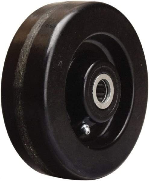 Hamilton - 6 Inch Diameter x 2 Inch Wide, Phenolic Caster Wheel - 1,200 Lb. Capacity, 2-3/16 Inch Hub Length, 7/8 Inch Axle Diameter, Straight Roller Bearing - Benchmark Tooling