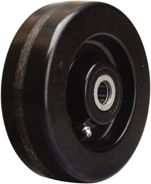 Hamilton - 6 Inch Diameter x 2 Inch Wide, Phenolic Caster Wheel - 1,200 Lb. Capacity, 2-3/16 Inch Hub Length, 1/2 Inch Axle Diameter, Straight Roller Bearing - Benchmark Tooling