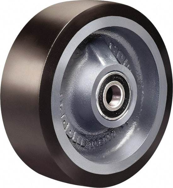 Hamilton - 6 Inch Diameter x 2 Inch Wide, Polyurethane on Cast Iron Caster Wheel - 1,560 Lb. Capacity, 2-1/4 Inch Hub Length, 3/4 Inch Axle Diameter, Sealed Precision Ball Bearing - Benchmark Tooling